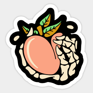 Skeleton peach Sticker